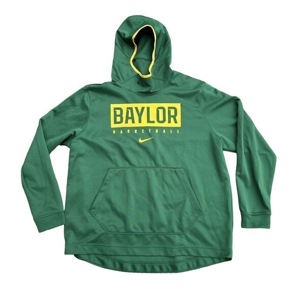 Nike Dri-FIT Baylor Bears Basketball Hoodie Green Pullover Men's XXL team issued - Picture 1 of 5